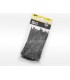 Stahovací pásky na stínící tkaninu 1x balení po 100ks - Černé